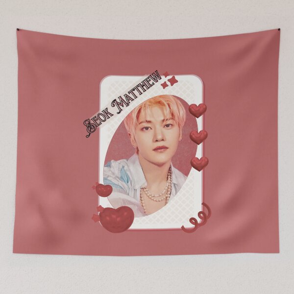 Item preview, Zerobaseone Seok Matthew Korean Solo Artist Card Red Aesthetic Collage Design designed and sold by AJUNICE STUDIO.