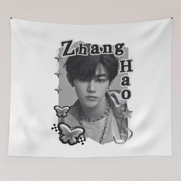 Item preview, Zerobaseone Zhang Hao Kpop Solo Artist Black and White Collage Digital Art Portrait designed and sold by AJUNICE STUDIO.