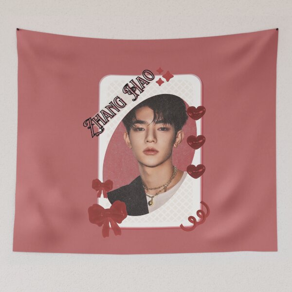 Item preview, Zerobaseone Zhang Hao Korean Solo Artist Card Red Aesthetic Collage Design designed and sold by AJUNICE STUDIO.