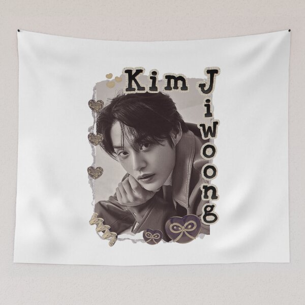 Item preview, Zerobaseone Kim Ji Woong Kpop Boy Group Scrapbook Collage Cozy Y2K Vintage Design designed and sold by HELL0WBELLO.