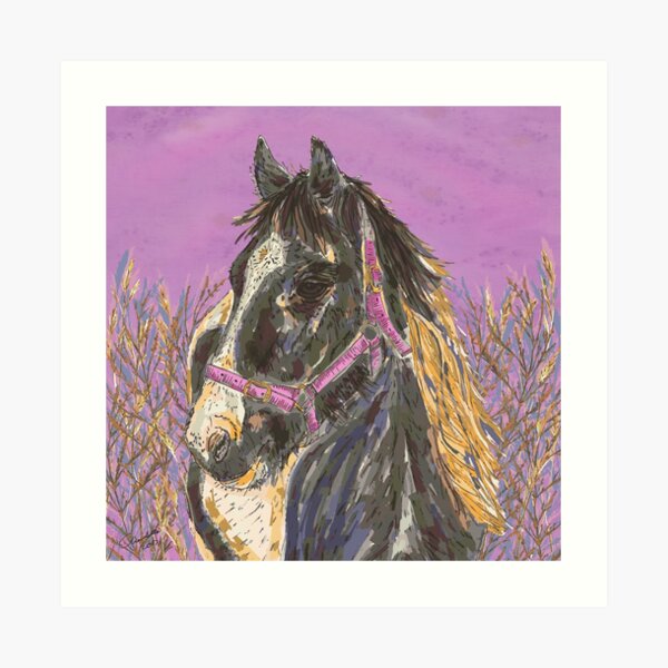Horse with the Golden Mane Art Print