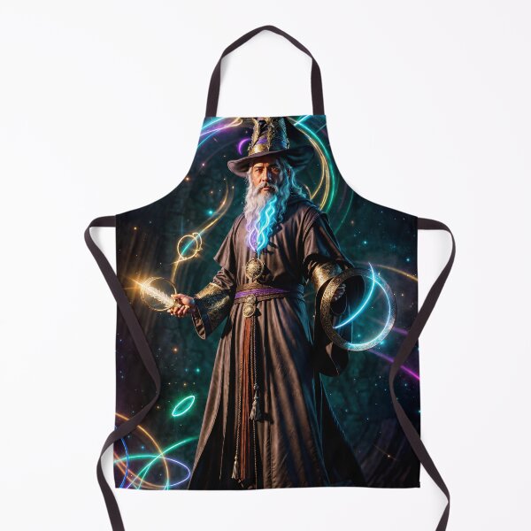 Item preview, The Disco Wizard – Neon Cosmic Sorcerer Fantasy Art designed and sold by GempArt.