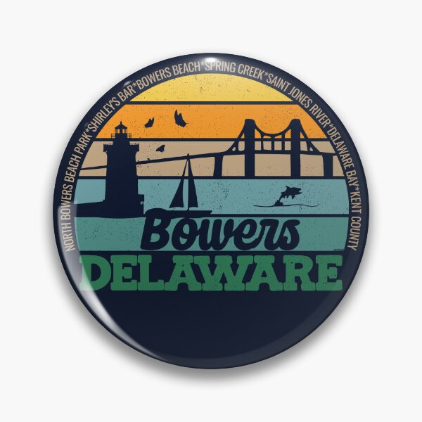 Item preview, Bowers Delaware Retro Sunset Local Pride Logo  designed and sold by CRHPOD20.