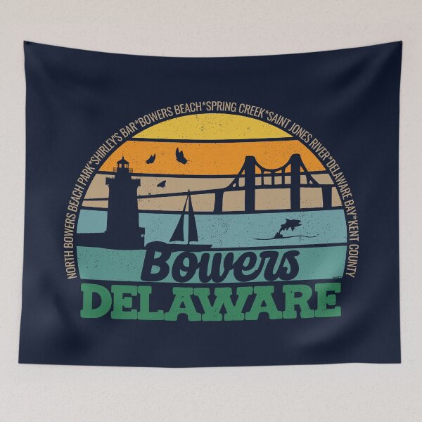 Item preview, Bowers Delaware Retro Sunset Local Pride Logo  designed and sold by CRHPOD20.