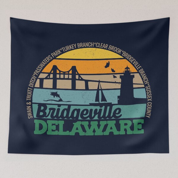 Item preview, Bridgeville Delaware Retro Sunset Local Pride Logo  designed and sold by CRHPOD20.