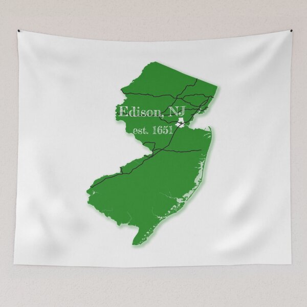 Item preview, Edison, NJ [Green] designed and sold by PhilbonianDezin.