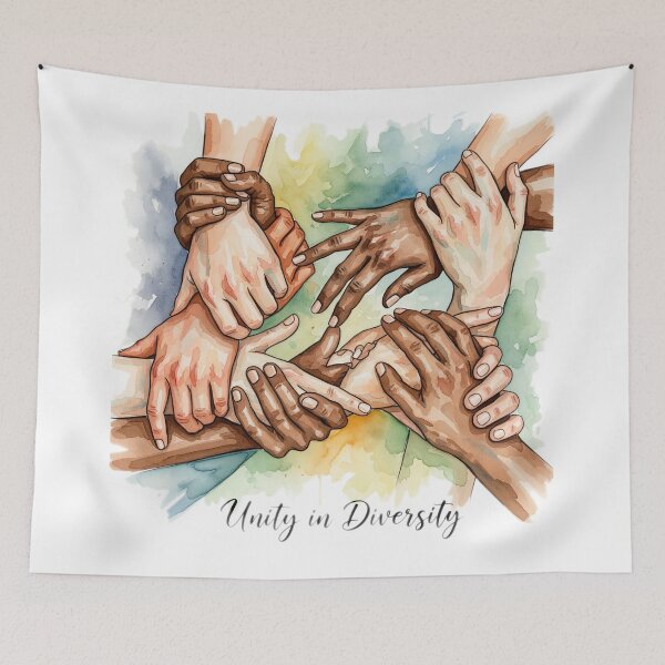 Item preview, "Unity in Diversity" - The Gathering of Hands Logo designed and sold by HopaHope.