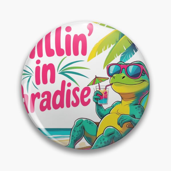 Item preview, Lizard, Chillin in Paradise Lizard – Funny Tropical Summer designed and sold by Taha Art Designs.