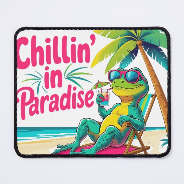 Item preview, Lagarto, relajándose en el paraíso Lagarto – Verano tropical divertido designed and sold by Taha Art Designs.