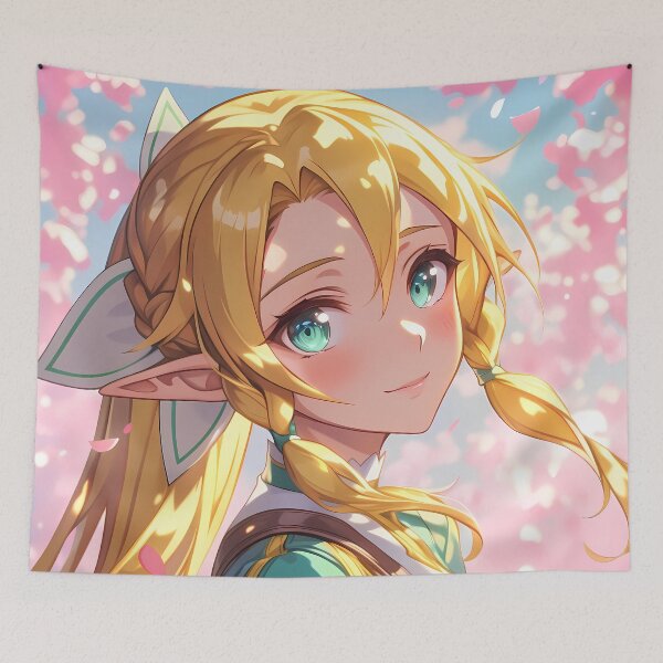 Aperçu de l'œuvre Leafa Sword Art Online Anime Elfe Printemps Fleur Sérénité créée et vendue par GABRIELMURPHY.