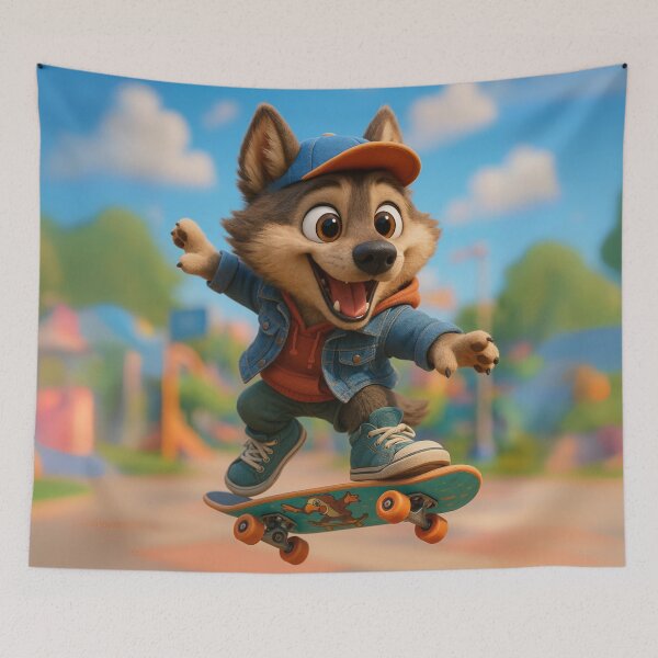 Item preview, Skater Dire Wolf  designed and sold by Sillytoe.
