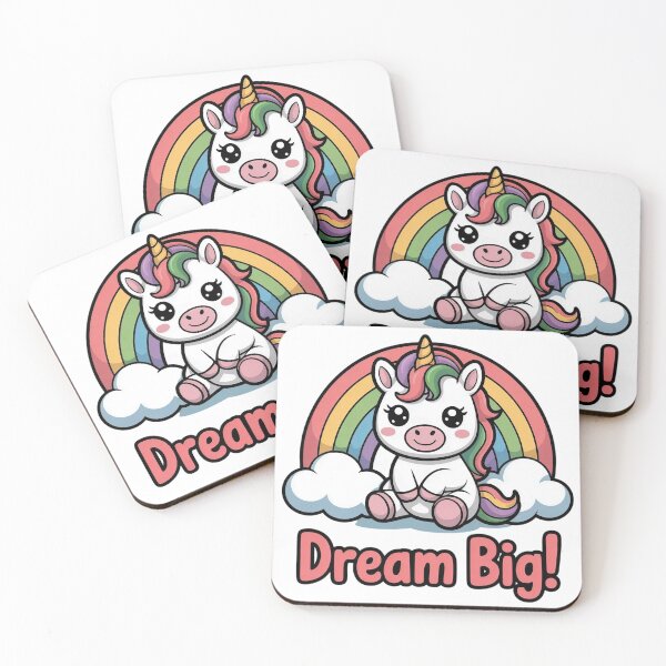 Item preview, Dream Big Unicorn | Cute Magical Unicorn Design | Fantasy Inspiration Art | Positive Dreamy Vibes | Whimsical Mythical Illustration designed and sold by PaintedPixels01.