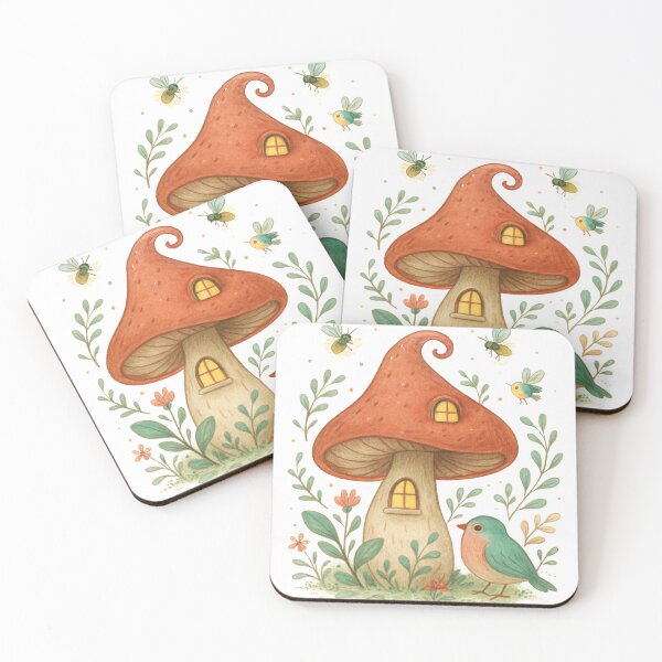 Item preview, Whimsical Mushroom Home Storybook Tee designed and sold by SketchyHub.