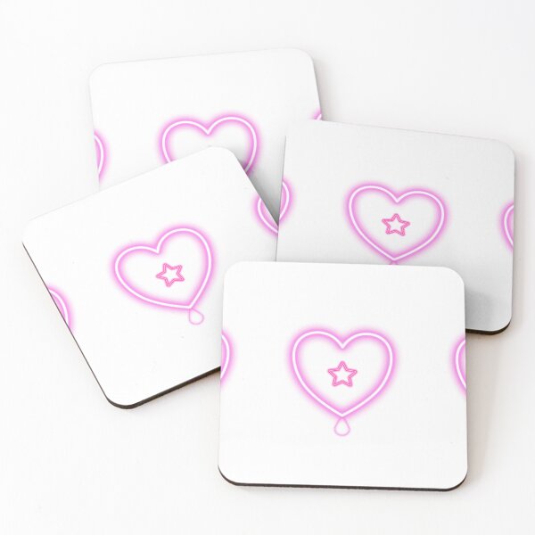 Item preview, Neon Pink Heart with Star – Cute Aesthetic Design designed and sold by ByDadosh.