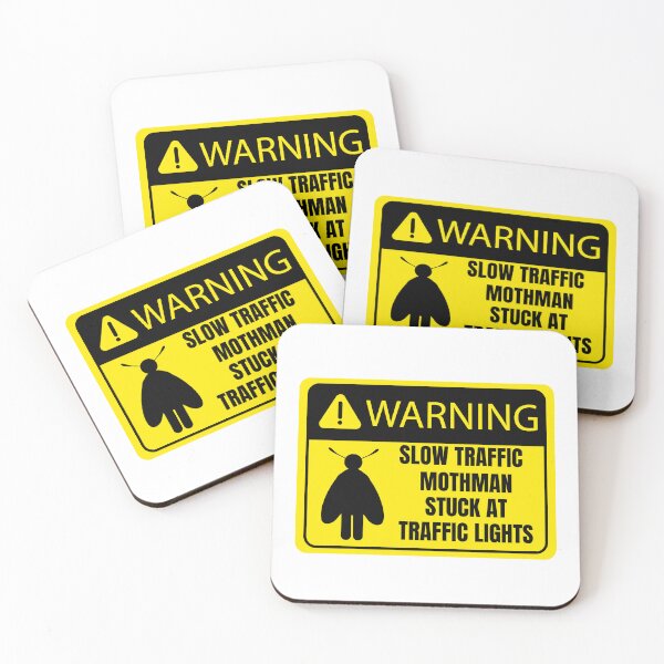 Item preview, Warning slow traffic mothman stuck at traffic lights designed and sold by BritishDelights.