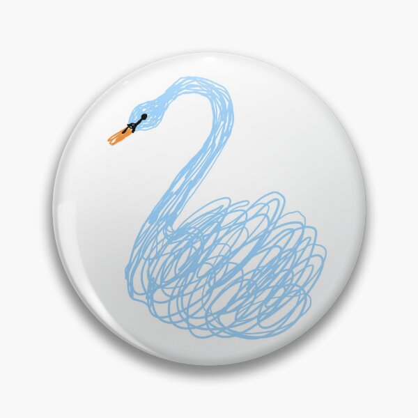 Item preview, Blue Swan Scribble designed and sold by SophSaysHi.