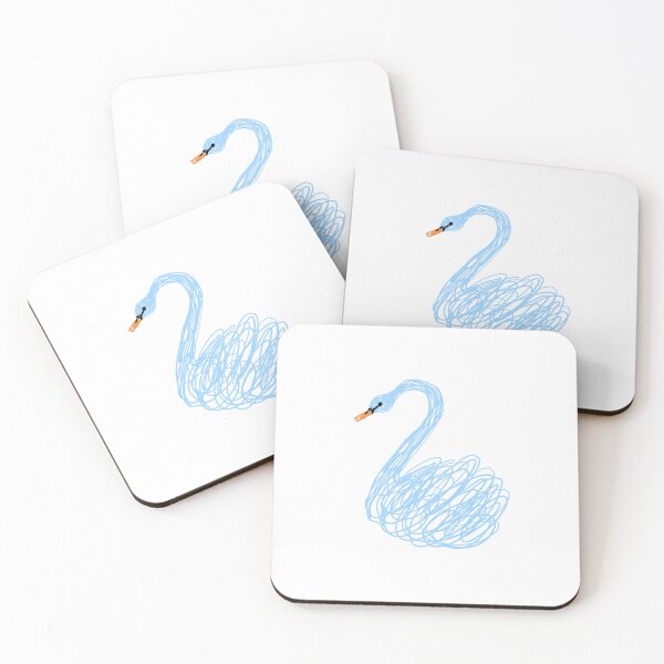 Item preview, Blue Swan Scribble designed and sold by SophSaysHi.