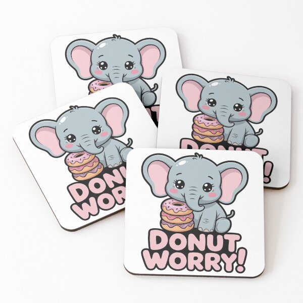 Item preview, Donut Worry | Cute Pun Dessert Design | Playful Food Graphic | Positive Sweet Treat Illustration | Fun Bakery Artwork designed and sold by PaintedPixels01.