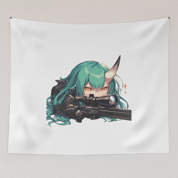Item preview, Chibi kawaii Hoshiguma Arknights Prelude to Dawn sniper designed and sold by GABRIELMURPHY.