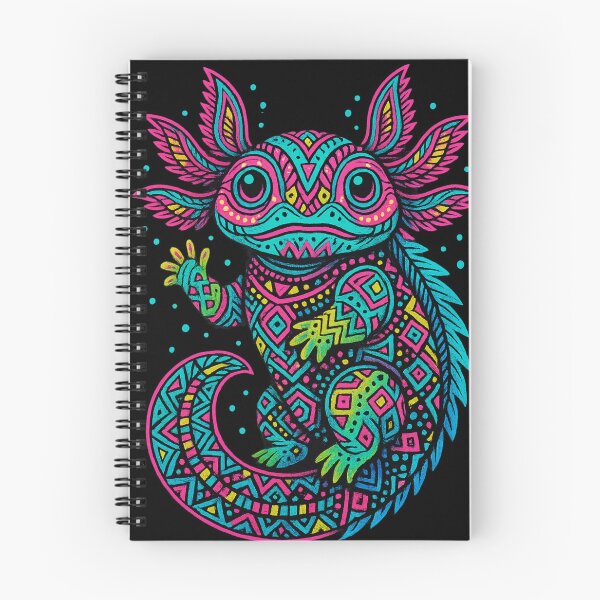 Item preview, Axolotl Alebrije – Mexican Neon Folk Art designed and sold by Ahau Designs.