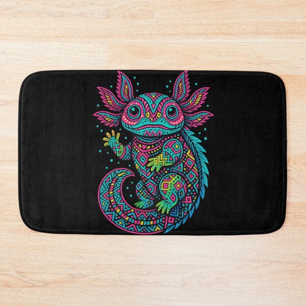 Item preview, Axolotl Alebrije – Mexican Neon Folk Art designed and sold by Ahau Designs.