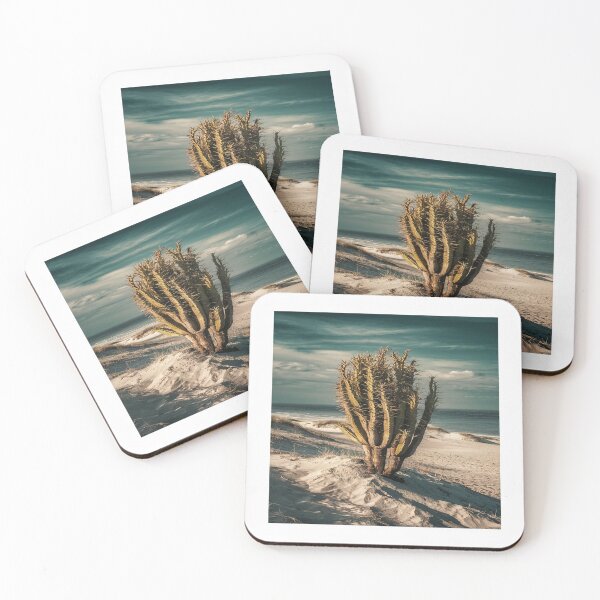 Item preview, Sandy Beach Landscape with Prominent Cactus designed and sold by AnimalAirtistry.