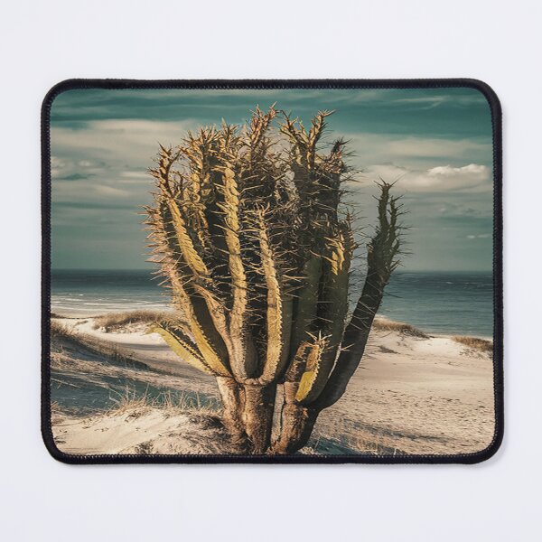 Item preview, Sandy Beach Landscape with Prominent Cactus designed and sold by AnimalAirtistry.