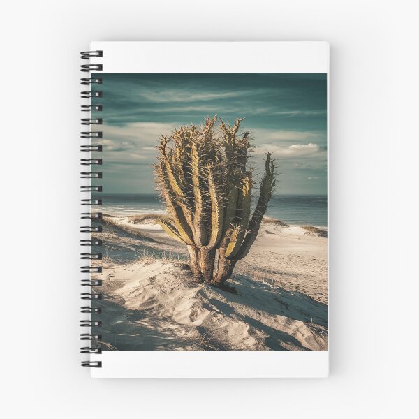 Item preview, Sandy Beach Landscape with Prominent Cactus designed and sold by AnimalAirtistry.