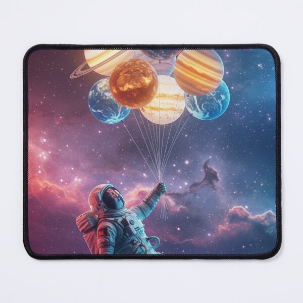 Artikelvorschau, Astronaut mit Planetenballons – Cosmic Dream entworfen und verkauft von YonizaStudio.