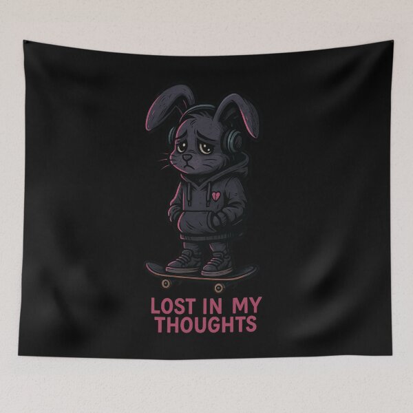 Item preview, Sad Bunny Skater – Lost in My Thoughts designed and sold by Ahau Designs.