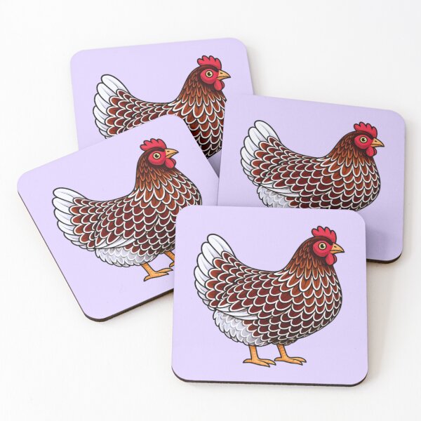 Item preview, Red Laced Splash Wyndotte Chicken Cartoon designed and sold by AnotherFemaleHuman.