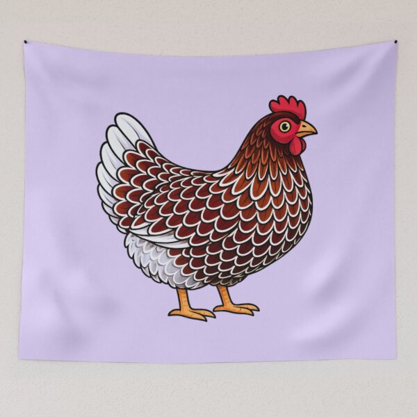 Item preview, Red Laced Splash Wyndotte Chicken Cartoon designed and sold by AnotherFemaleHuman.