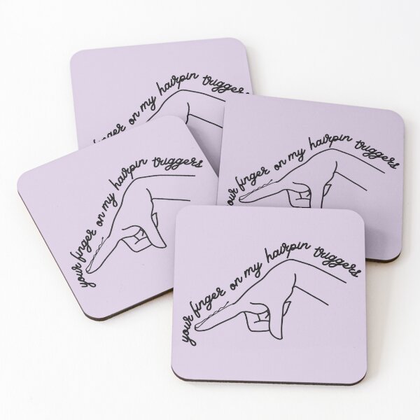 Item preview, Hairpin Trigger – Queer Lyric Line Art Print designed and sold by Parasocialite.
