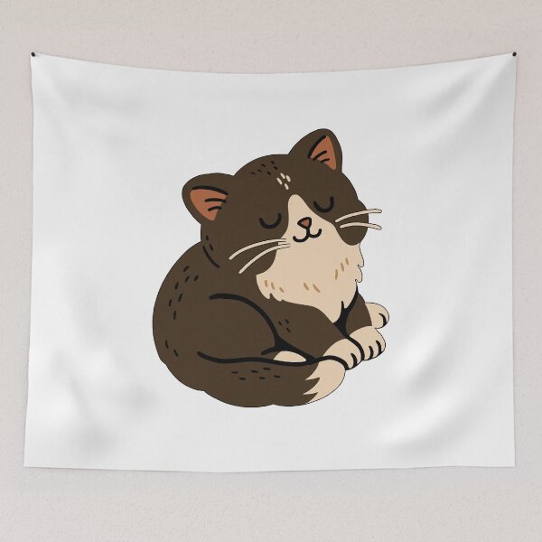 Item preview, Sleepy Kitty cartoon designed and sold by ShopKymiras.