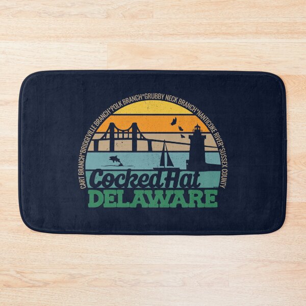 Item preview, Cocked Hat Delaware Retro Sunset Local Pride Logo  designed and sold by CRHPOD20.