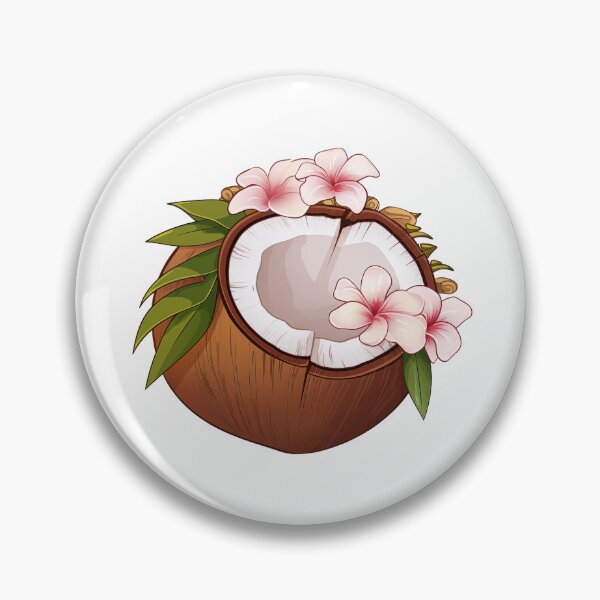 Item preview, Halved Coconut Floral Decor designed and sold by New-School-Wave.