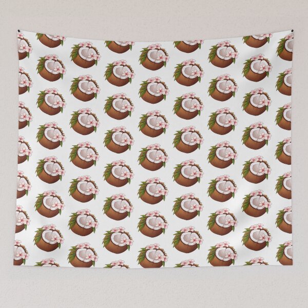 Item preview, Halved Coconut Floral Decor designed and sold by New-School-Wave.