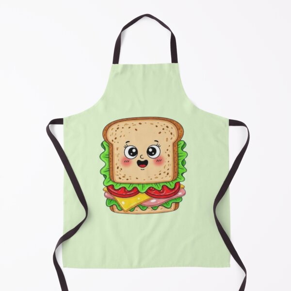 Item preview, Cute kawaii kids lunchtime cartoon back to school sandwich designed and sold by teesresolution.