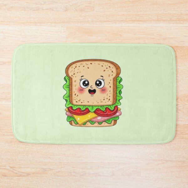 Item preview, Cute kawaii kids lunchtime cartoon back to school sandwich designed and sold by teesresolution.