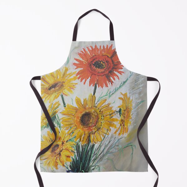 Aperçu de l'œuvre Impression d'art d'un vase à fleurs, gerberas dans un vase bleu créée et vendue par Lövei Éva.