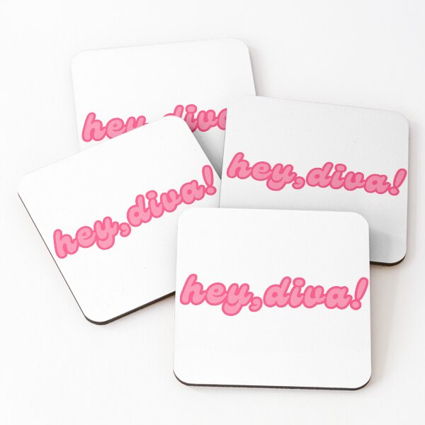 Item preview, hot pink bubble letter hey diva! laptop water bottle sticker designed and sold by izabxlle.