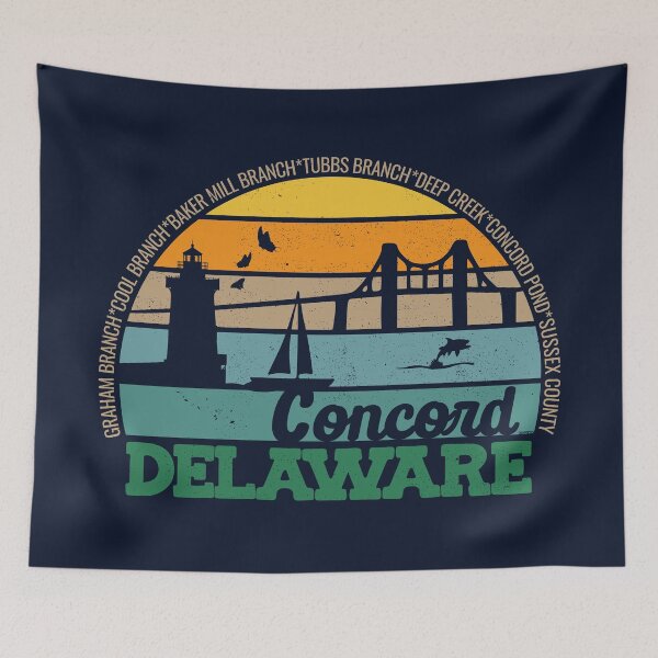 Item preview, Concord Delaware Retro Sunset Local Pride Logo  designed and sold by CRHPOD20.