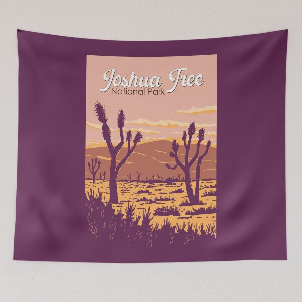 Item preview, Joshua Tree National Park California Illustration Travel Art Vintage designed and sold by KrisSidDesigns.