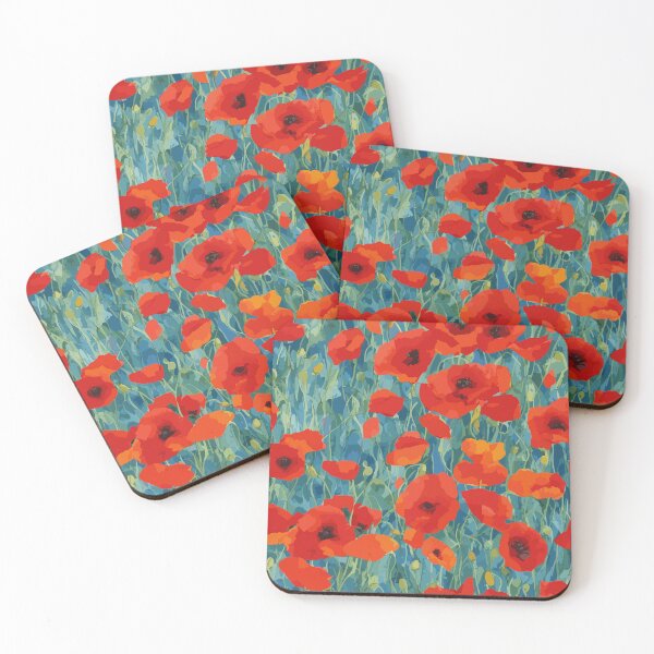 Item preview,  Red Poppies Greeting Card  designed and sold by Junomoon23.