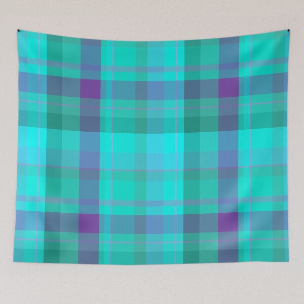 Item preview, Trendy Teal Purple Plaid Seamless Repeat designed and sold by Sharon Schwalbe.