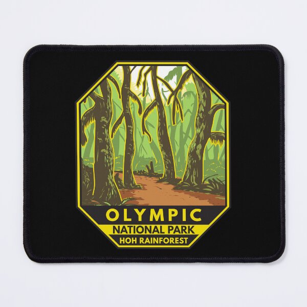 Item preview, Olympic National Park Hoh Rainforest Retro Emblem designed and sold by KrisSidDesigns.