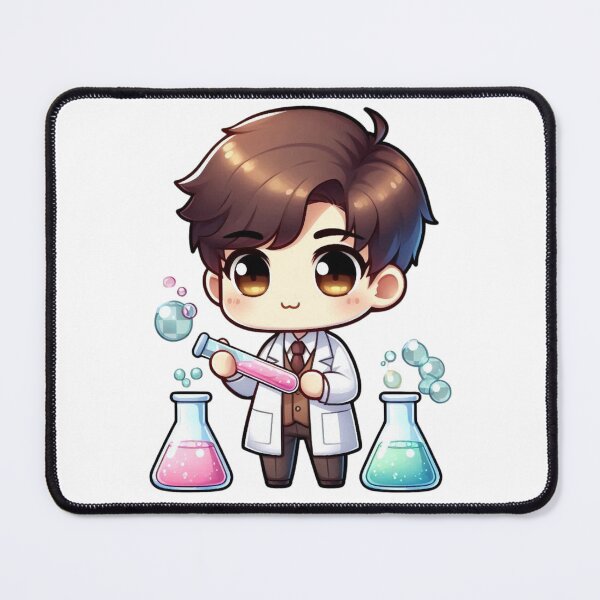 Item preview, Cute Scientist Chibi Illustration designed and sold by CalmMatterStudio.