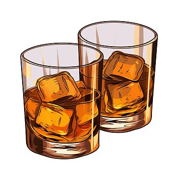 Artwork thumbnail, Amber Whiskey On Rocks by New-School-Wave
