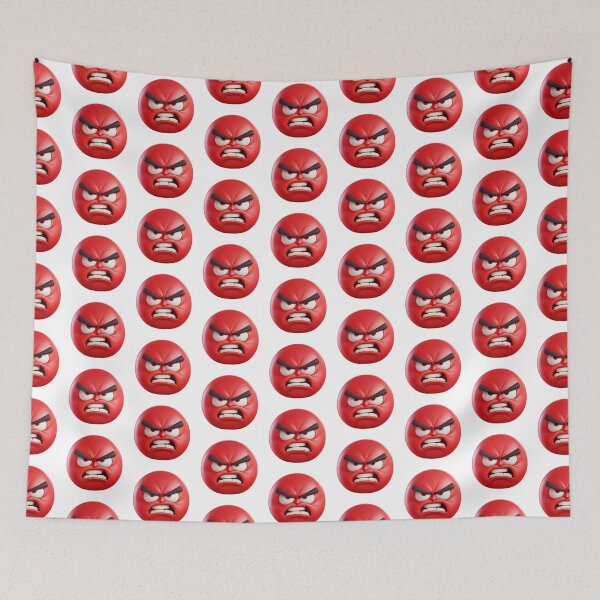 Item preview, Fiery Red Rage Face designed and sold by New-School-Wave.