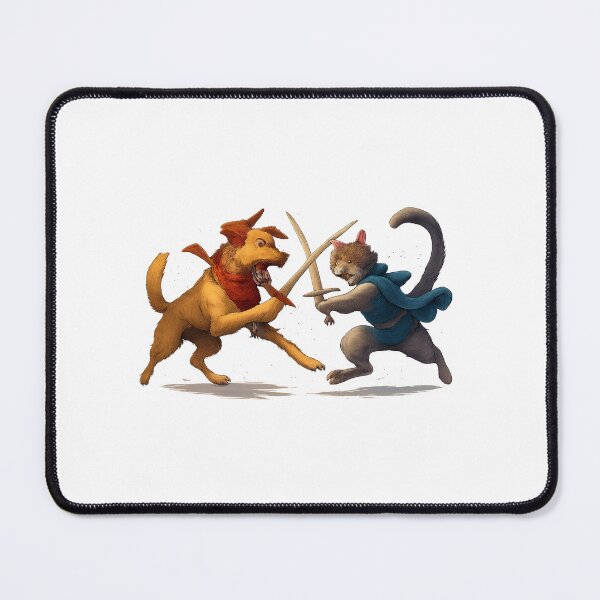 Item preview, Dog & Cat Fighting w/ Swords designed and sold by Houston2025.